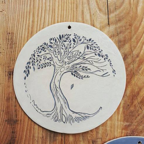 Ceramiczna dekoracja ścienna "Drzewa"