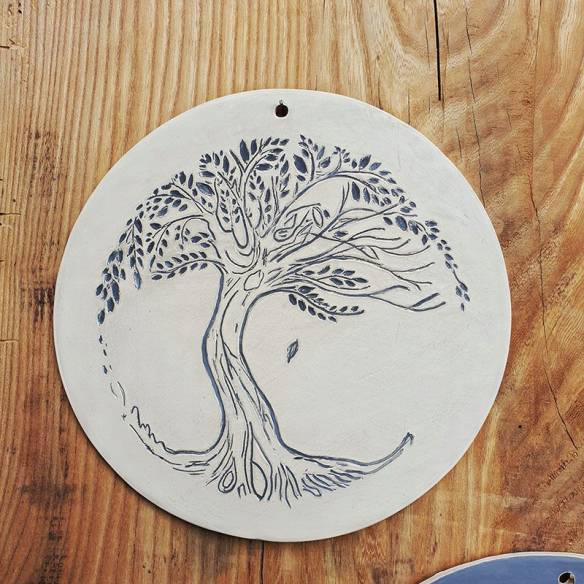Ceramiczna dekoracja ścienna "Drzewa"