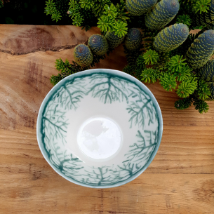 Porcelanowa misa z malachitowym nieregularnym wzorem 2