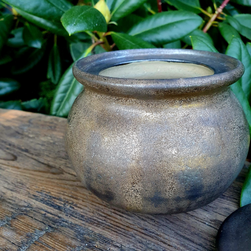 Ceramiczna cukiernica "Ciemne złoto"