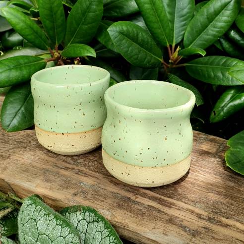 Ceramiczny zestaw "Nakrapiana Limonka"