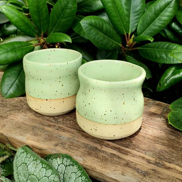 Ceramiczny zestaw "Nakrapiana Limonka"