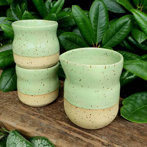 Ceramiczny zestaw "Nakrapiana Limonka"
