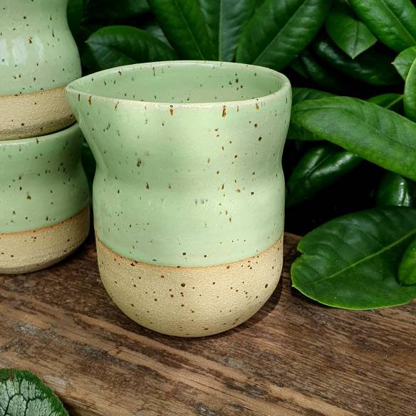 Ceramiczny zestaw "Nakrapiana Limonka"