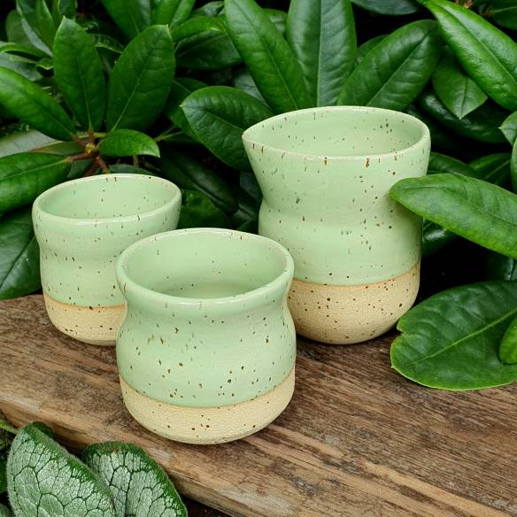 Ceramiczny zestaw "Nakrapiana Limonka"