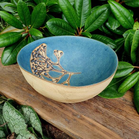 Ceramiczna misa "Granatowa gipsówka"