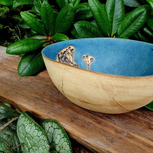 Ceramiczna misa "Granatowa gipsówka"