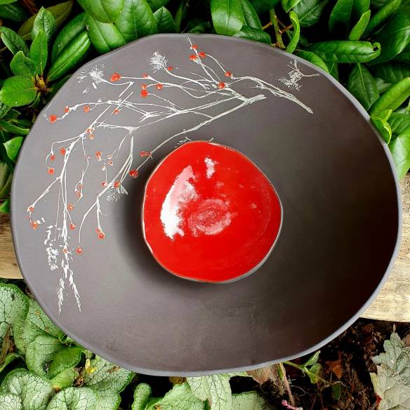 Ceramiczny zestaw dwóch mis "Kwiatowy Akcent"