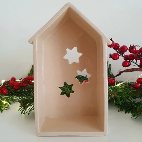 Ceramiczny lampion "Trzy Śnieżynki"