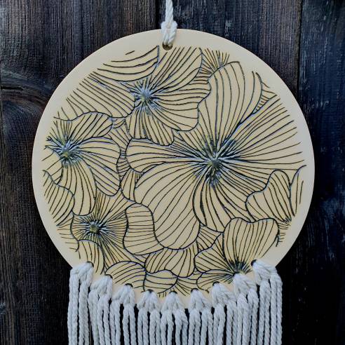 Ceramiczny łapacz snów "Abstrakcyjne Kwiaty"