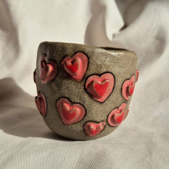 Ceramiczny kubek "Serduszka"