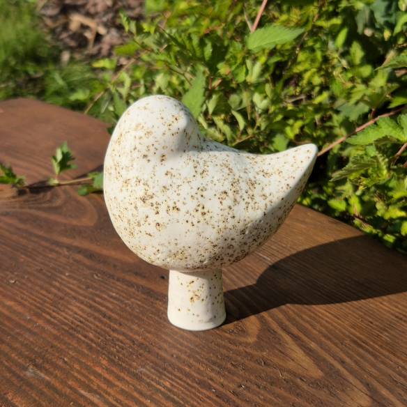 Porcelanowy ptaszek "Piaskowy"