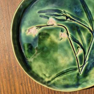 Ceramiczny talerz "Białe Kwiaty" 2
