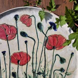 Ceramiczny talerz "Polna Łąka" 2
